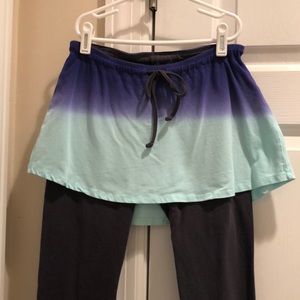 Yoga pants with skirt